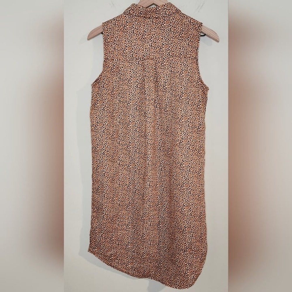 Tahari 100% Linen Sleeveless Shirt Dress Womens Small Coastal Summer Resortwear - Picture 2 of 7